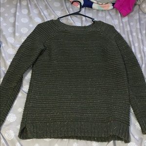 Green winter sweater